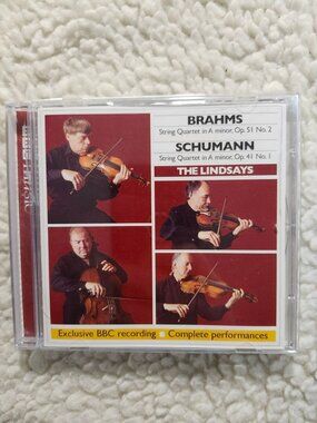 Brahms Schumann The Lindsays CD Sanctuary Classics BBC Music 2005 Classical